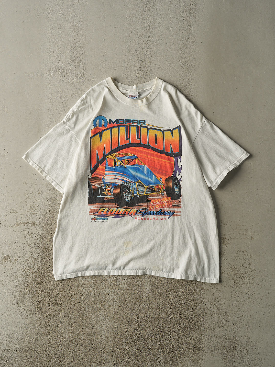 Vintage 03' White Mopar Million Racing Tee (XL/XXL)