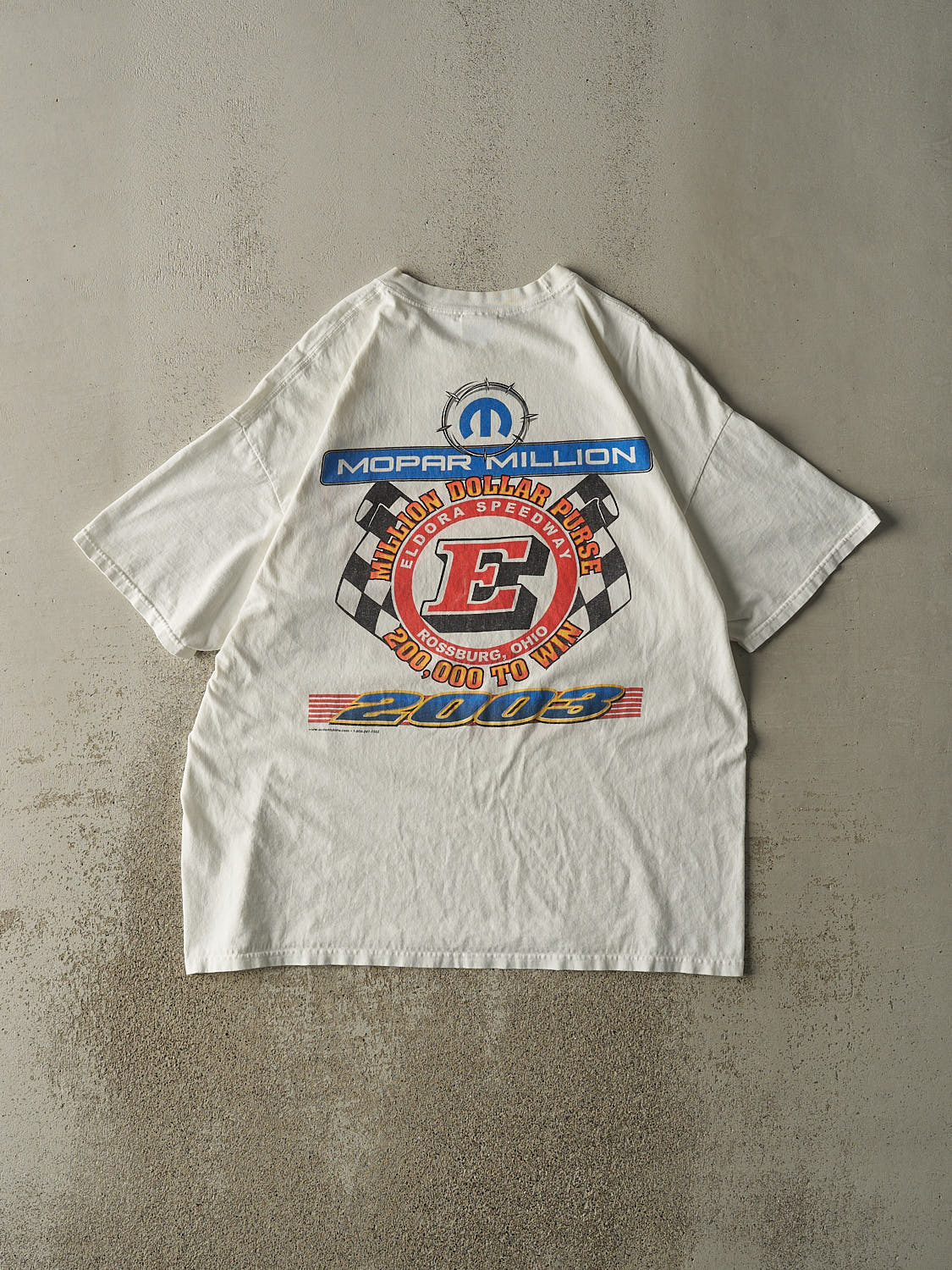 Vintage 03' White Mopar Million Racing Tee (XL/XXL)