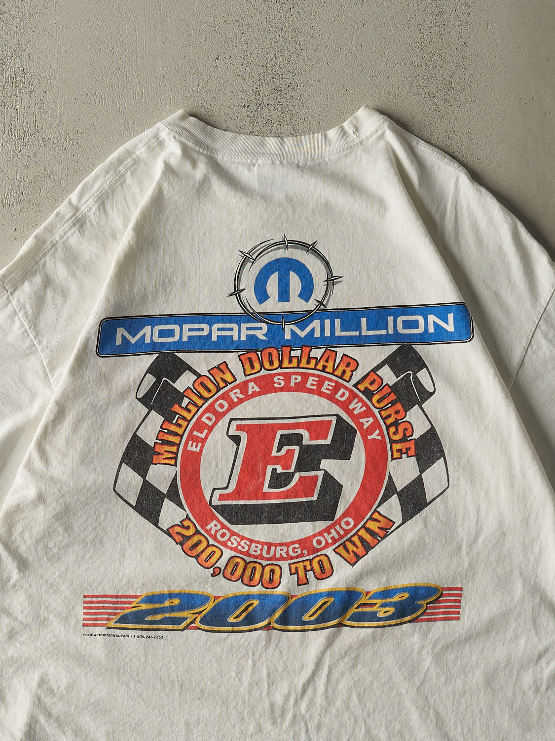 Vintage 03' White Mopar Million Racing Tee (XL/XXL)