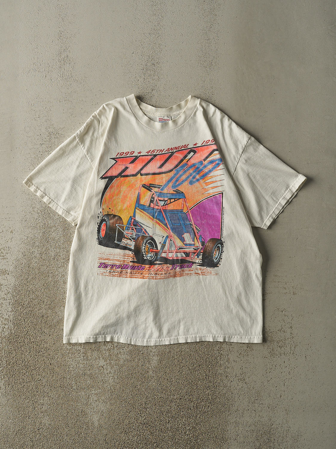 Vintage 99' White Terre Haute Racing Tee (L/XL)