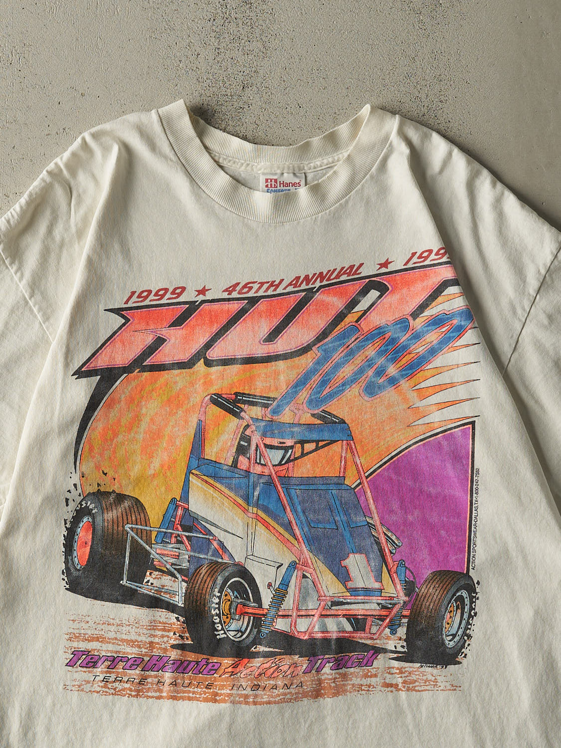 Vintage 99' White Terre Haute Racing Tee (L/XL)