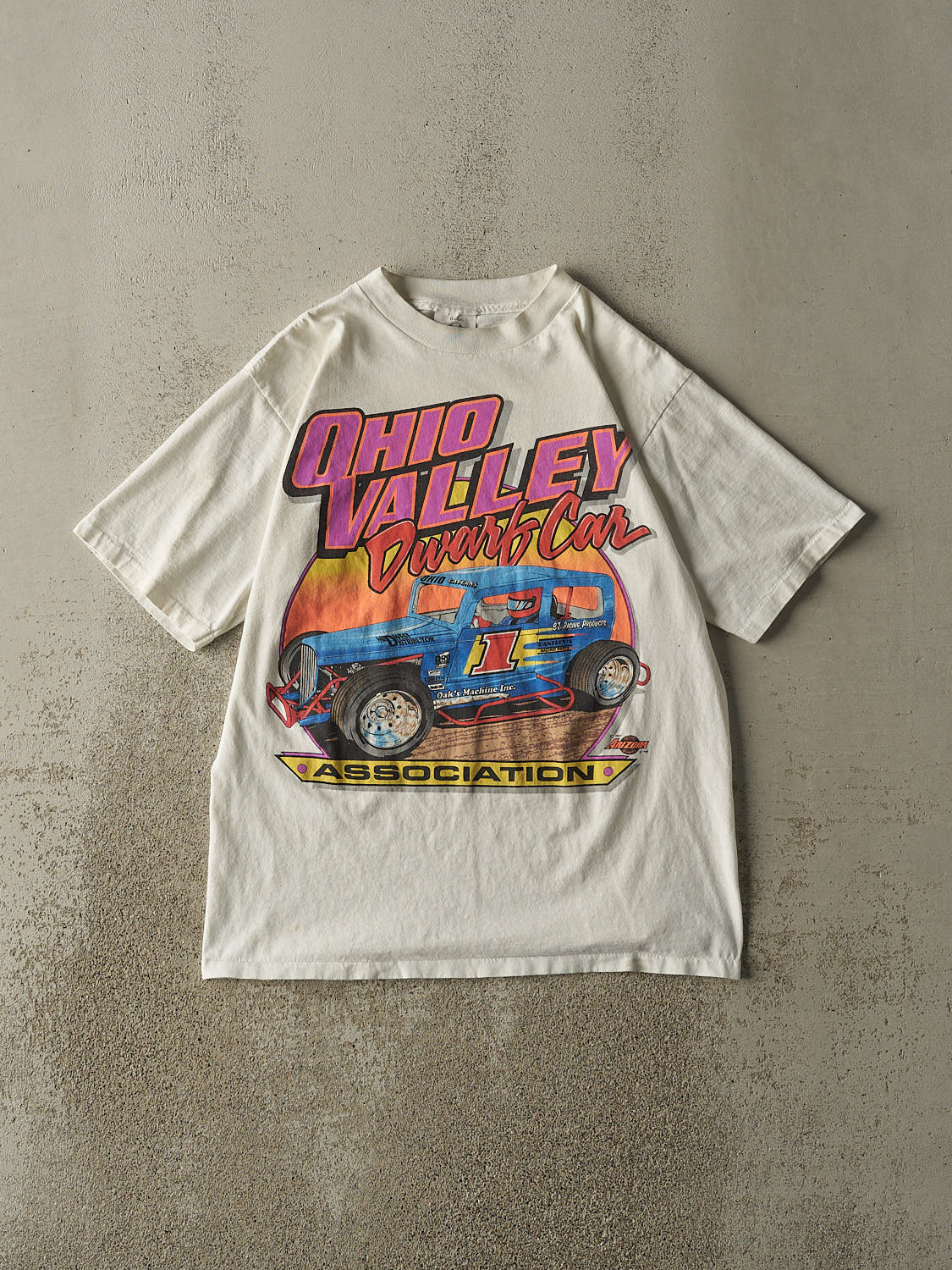 Vintage 97' White OVDCA Racing Single Stitch Tee (M/L)