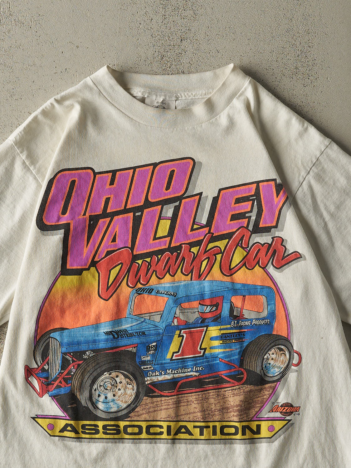 Vintage 97' White OVDCA Racing Single Stitch Tee (M/L)