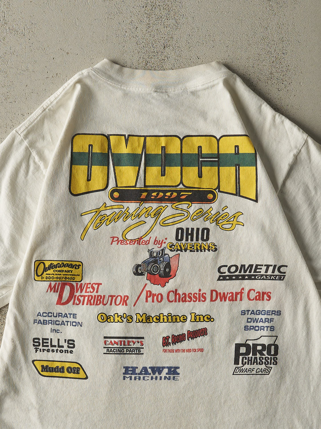 Vintage 97' White OVDCA Racing Single Stitch Tee (M/L)