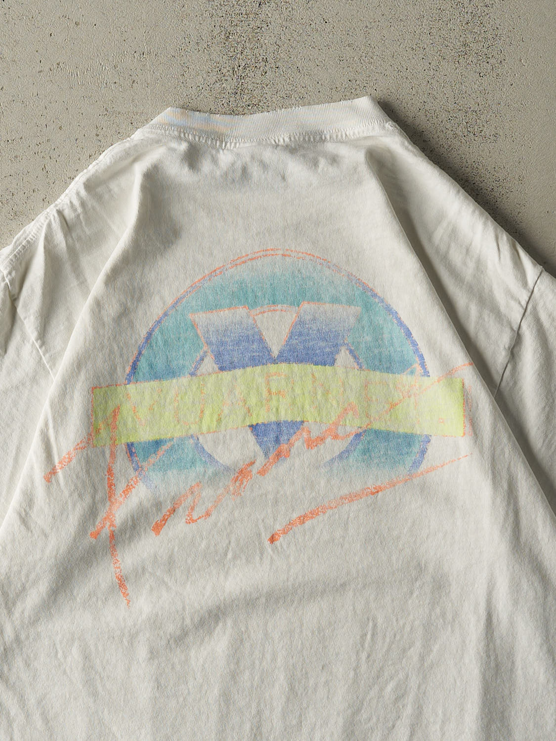 Vintage 80s White Vuarnet Single Stitch Tee (L)