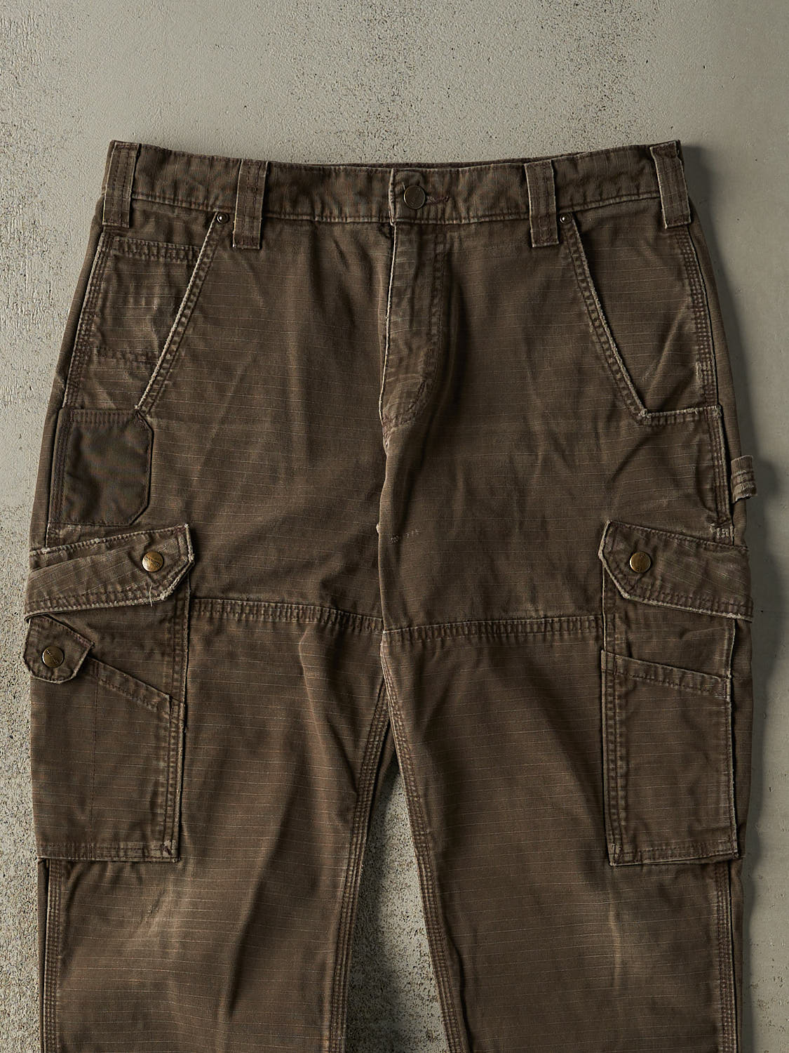 Vintage Y2K Brown Carhartt Double Knee Carpenter Cargo Pants (34x29)