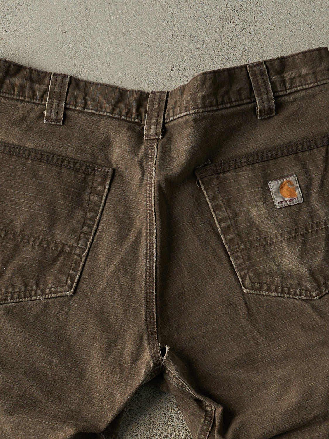 Vintage Y2K Brown Carhartt Double Knee Carpenter Cargo Pants (34x29)