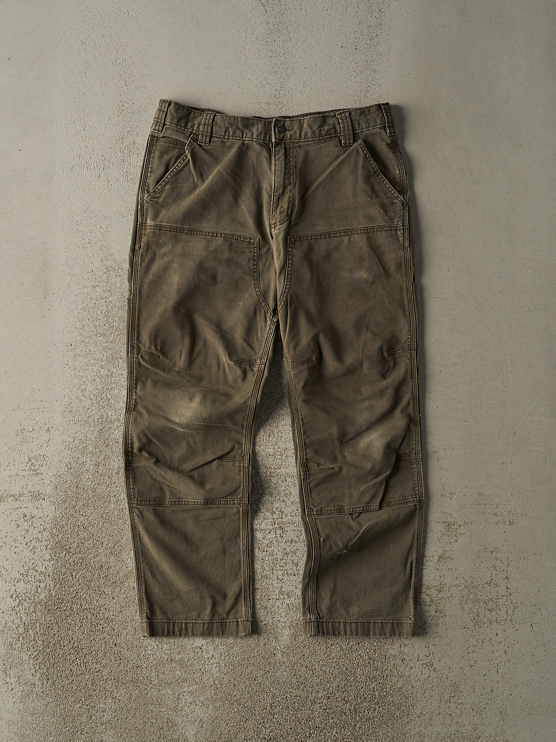 Vintage Y2K Green Carhartt Slim Fit Double Knee Pants (34x30)