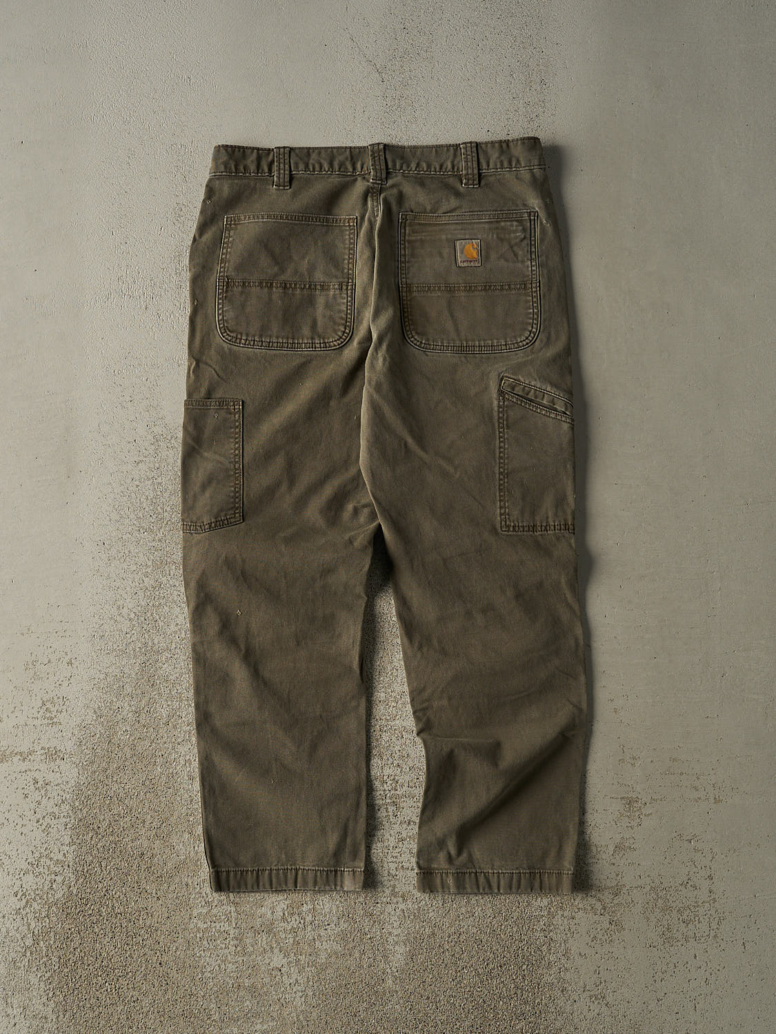 Vintage Y2K Green Carhartt Slim Fit Double Knee Pants (34x30)