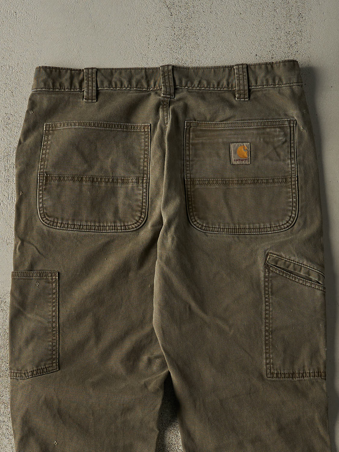 Vintage Y2K Green Carhartt Slim Fit Double Knee Pants (34x30)