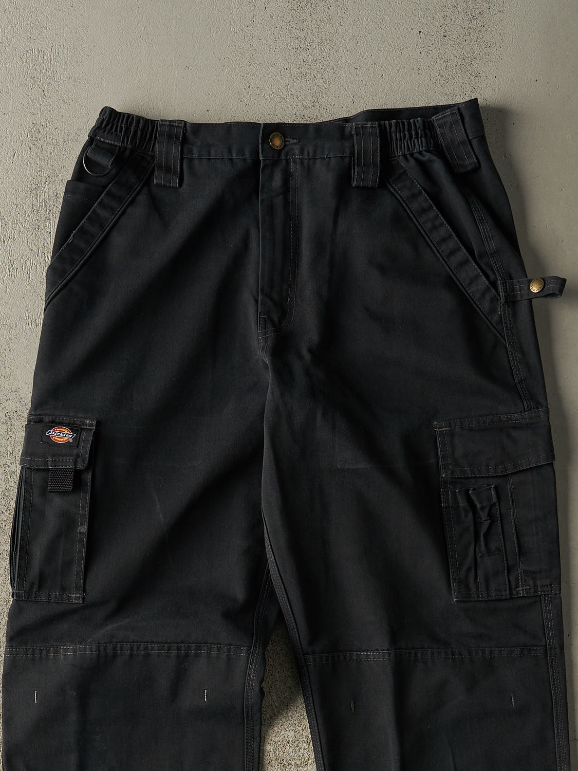 Vintage 90s Faded Black Dickies Cargo Utility Work Pants (32x32)