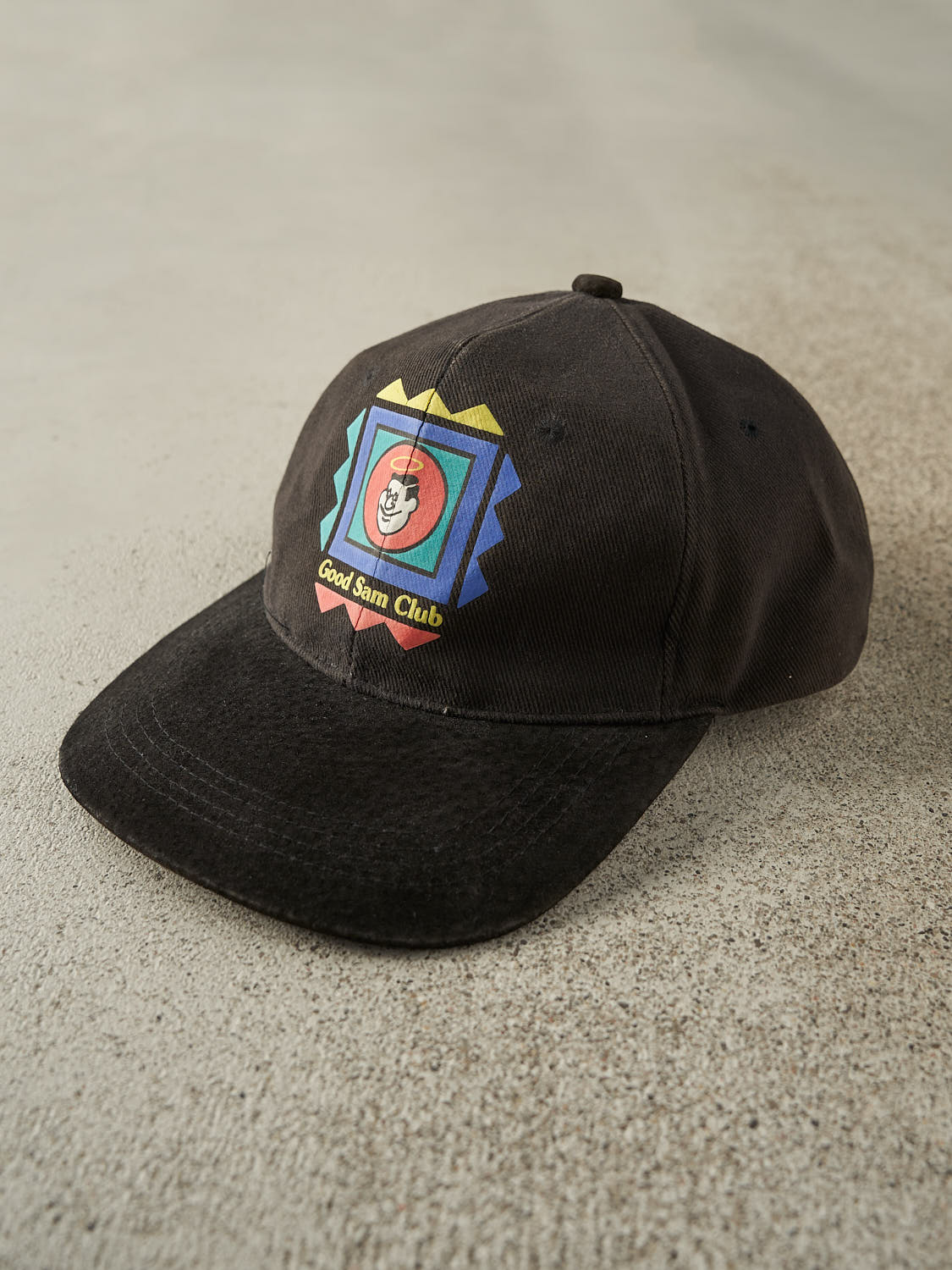 Vintage 90s Black Good Sam Club Leather Strapback (O/S)