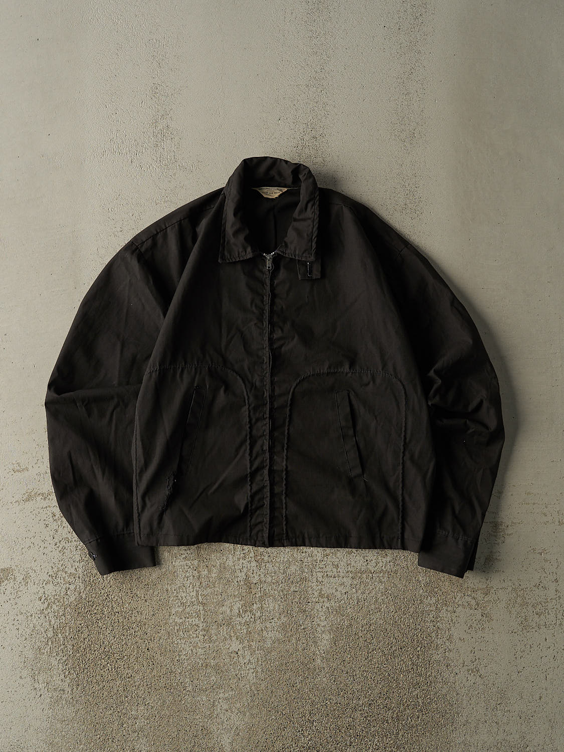 Vintage 70s Black Lightweight Work Jacket (S/M)