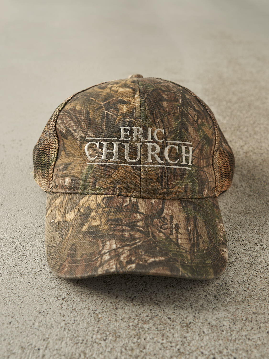 Vintage Y2K Camo Realtree Embroidered Trucker Hat (O/S)