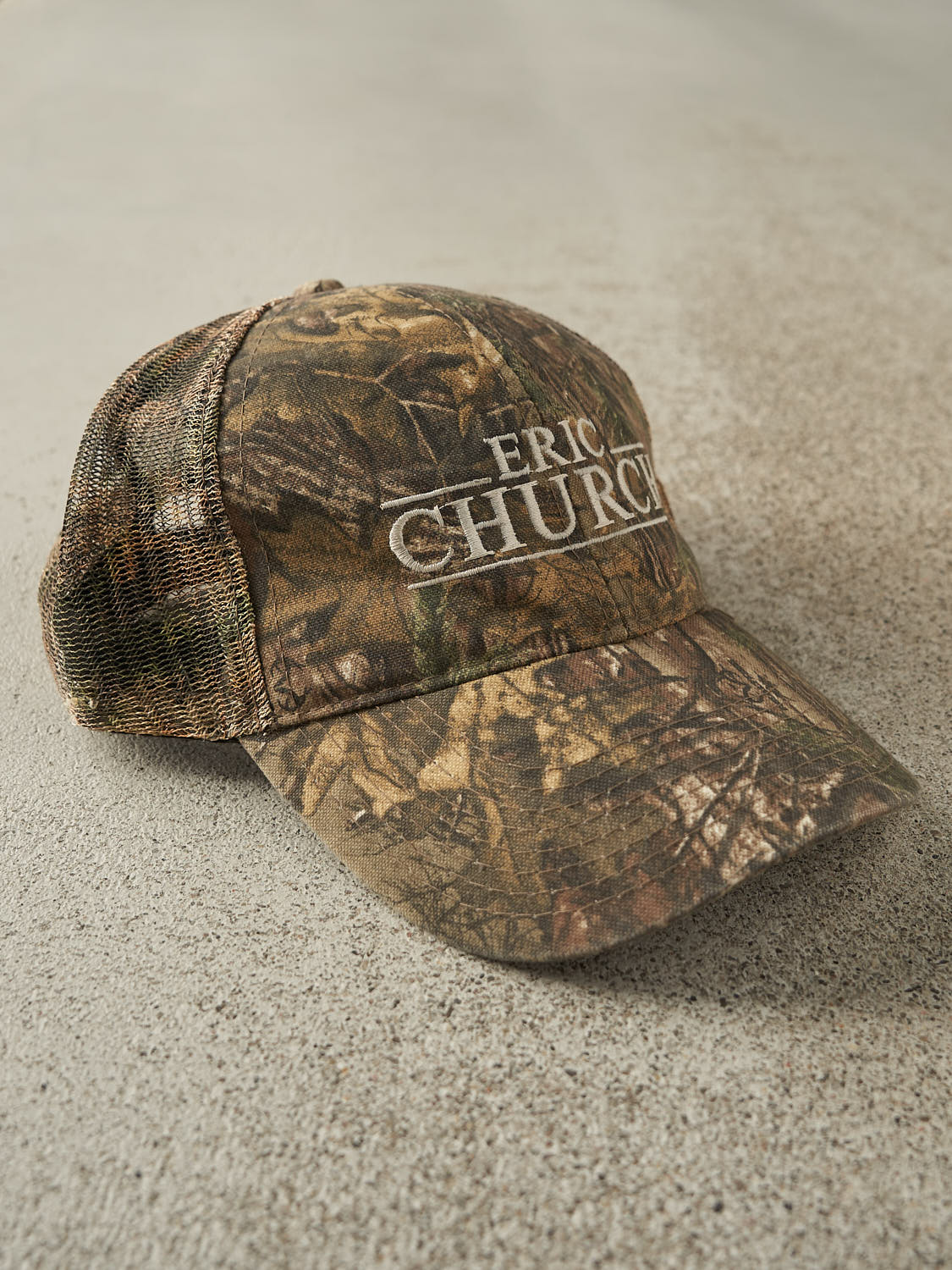 Vintage Y2K Camo Realtree Embroidered Trucker Hat (O/S)