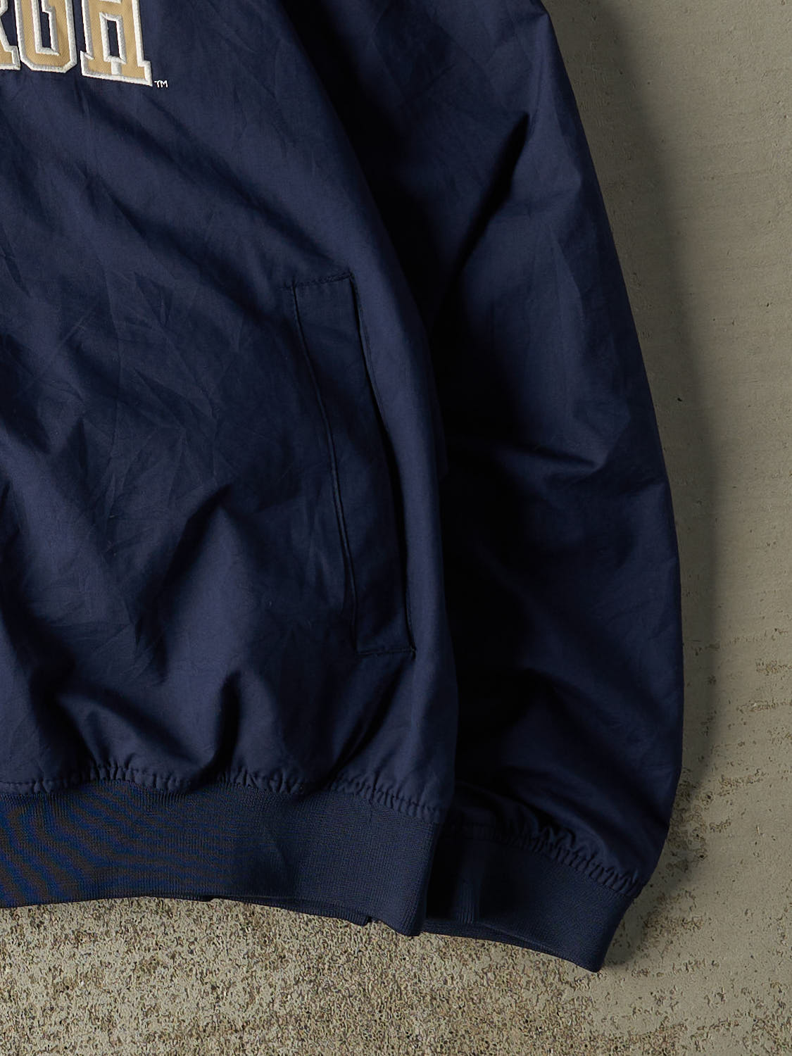 Vintage Y2K Navy Blue Nike Pittsburgh Embroidered Windbreaker Jacket (L/XL)