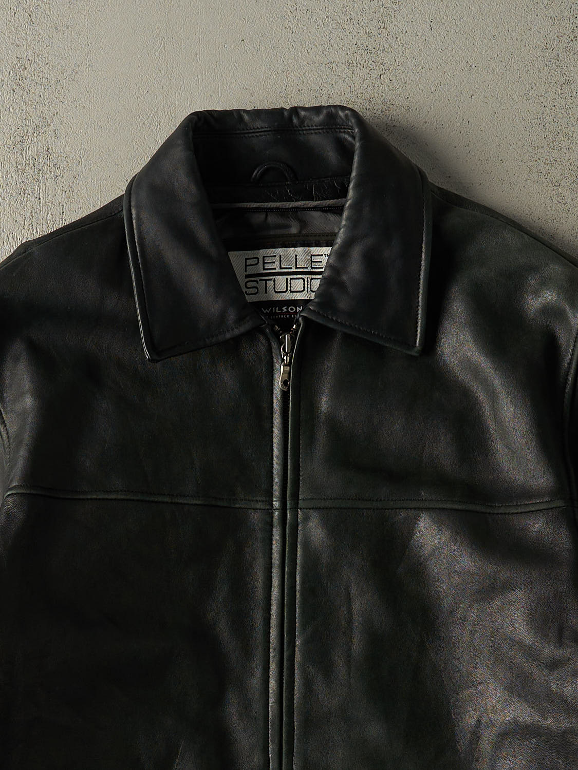 Vintage Y2K Black Wilsons Leather Jacket (XL)