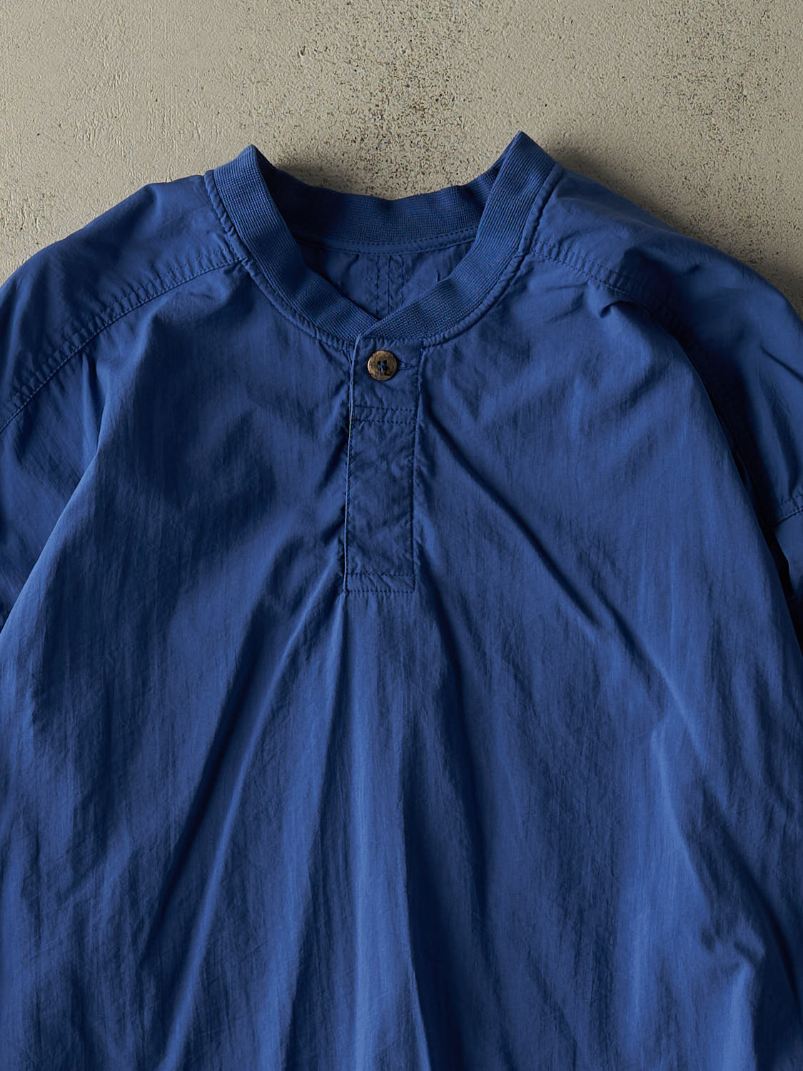 Vintage 90s Blue Nike Quarter Button Windbreaker Jacket (XL/XXL)