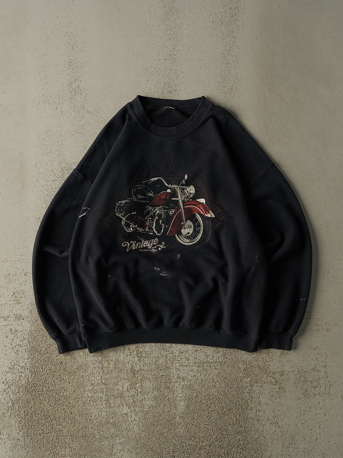 Vintage 90s Black Vintage Classics Biker Crewneck (L/XL)