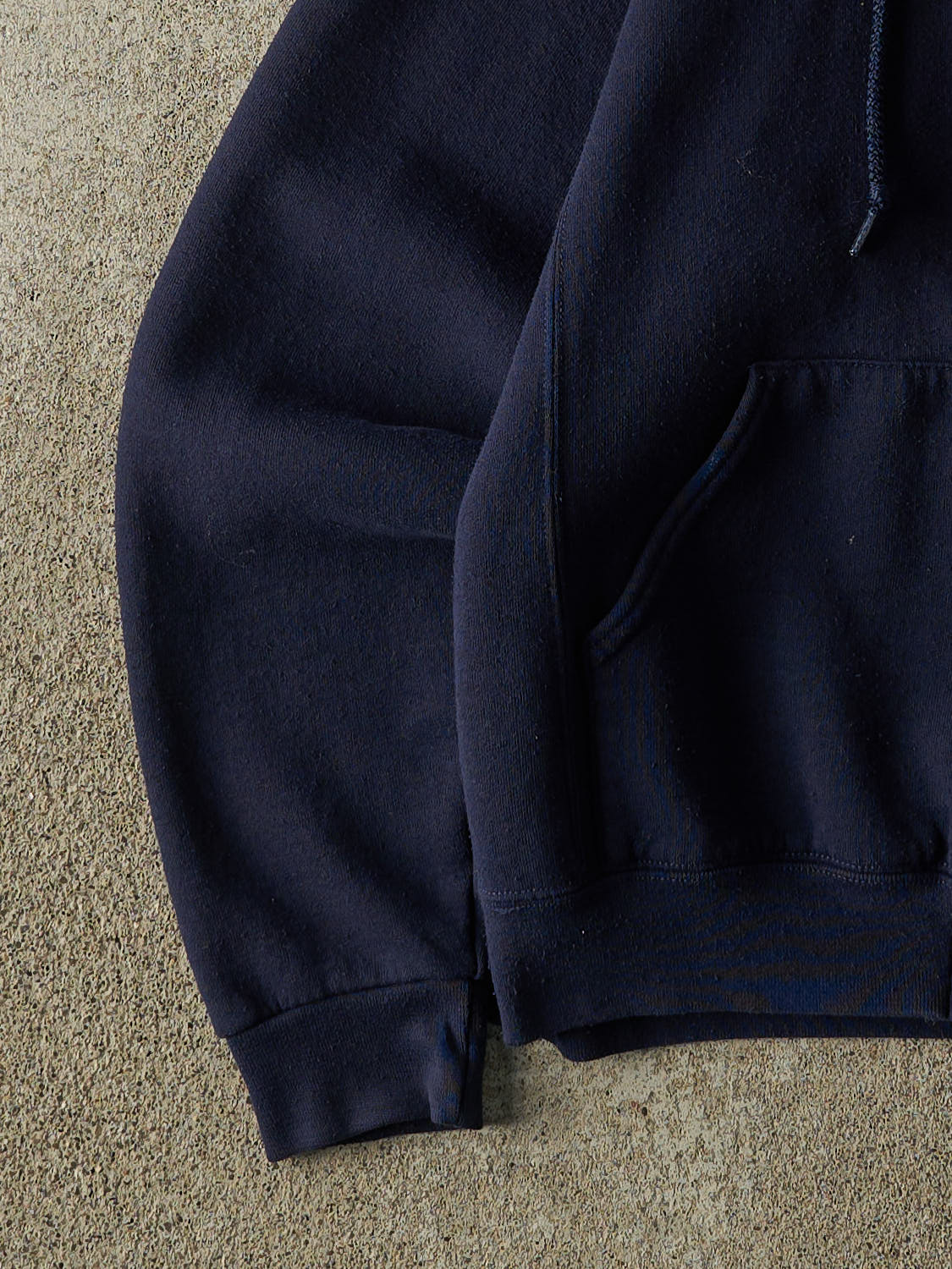 Vintage Y2K Navy Blue Russell Athletic Blank Zip Up Hoodie (S/M)