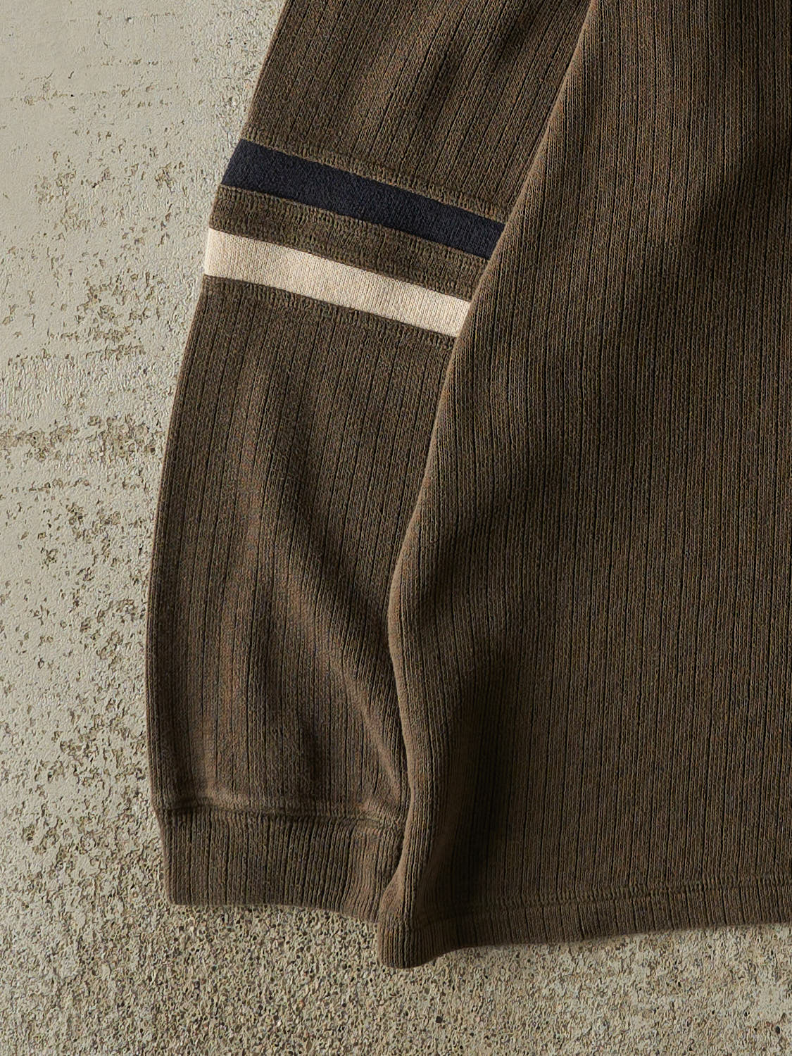 Vintage 90s Green Striped Knit Pullover (L/XL)