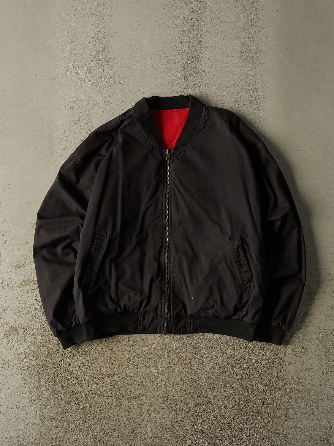 Vintage 90s Black Marlboro Reversible Bomber Jacket (L/XL)