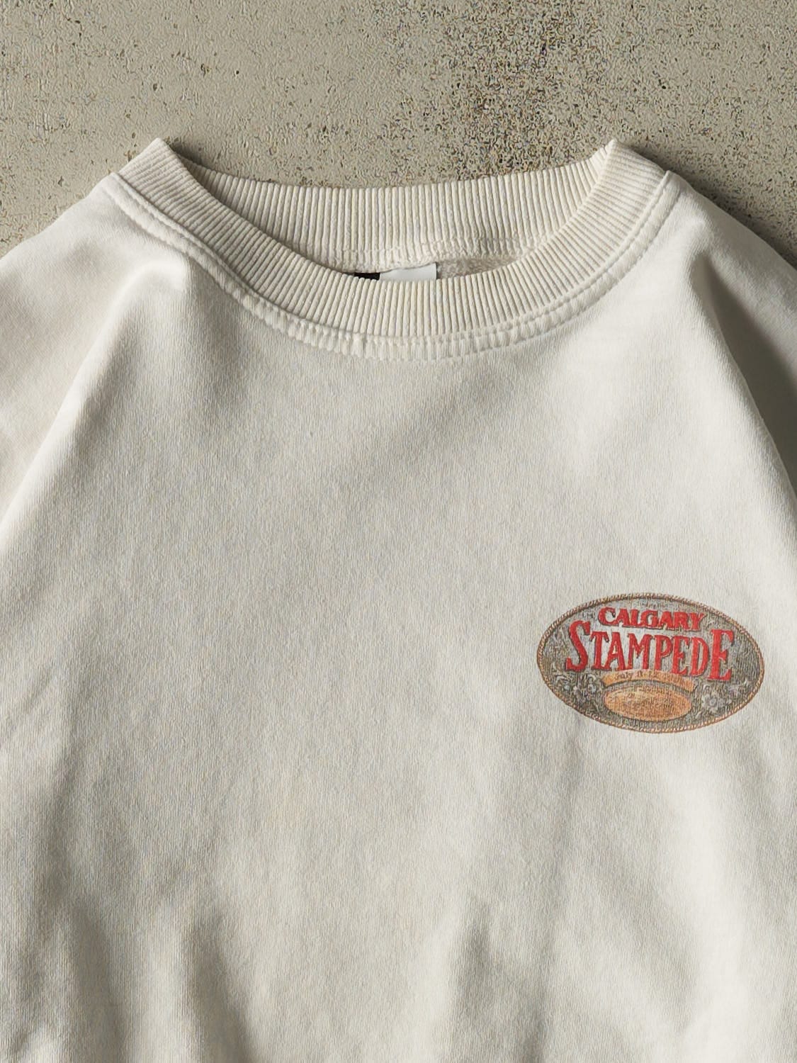 Vintage 90s White Calgary Stampede Crewneck (L)