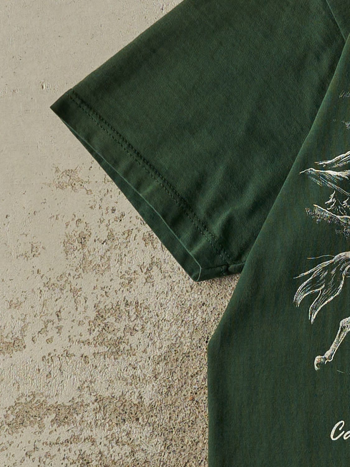 Vintage 93' Green Camp Baldwin Horse Art Tee (M/L)