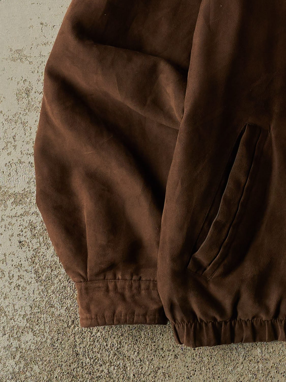 Vintage 90s Brown Weatherproof Suede Bomber Work Jacket (L)