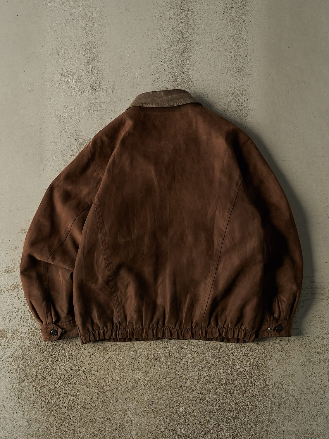 Vintage 90s Brown Weatherproof Suede Bomber Work Jacket (L)
