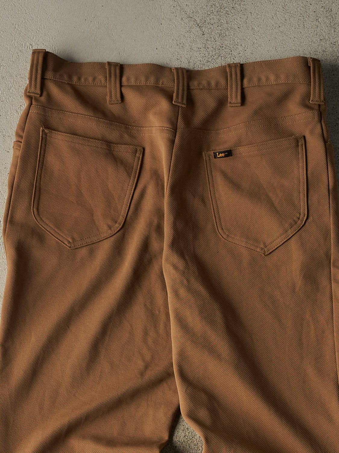 Vintage 70s Beige Lee Riders Textured Pants (33x32.5)