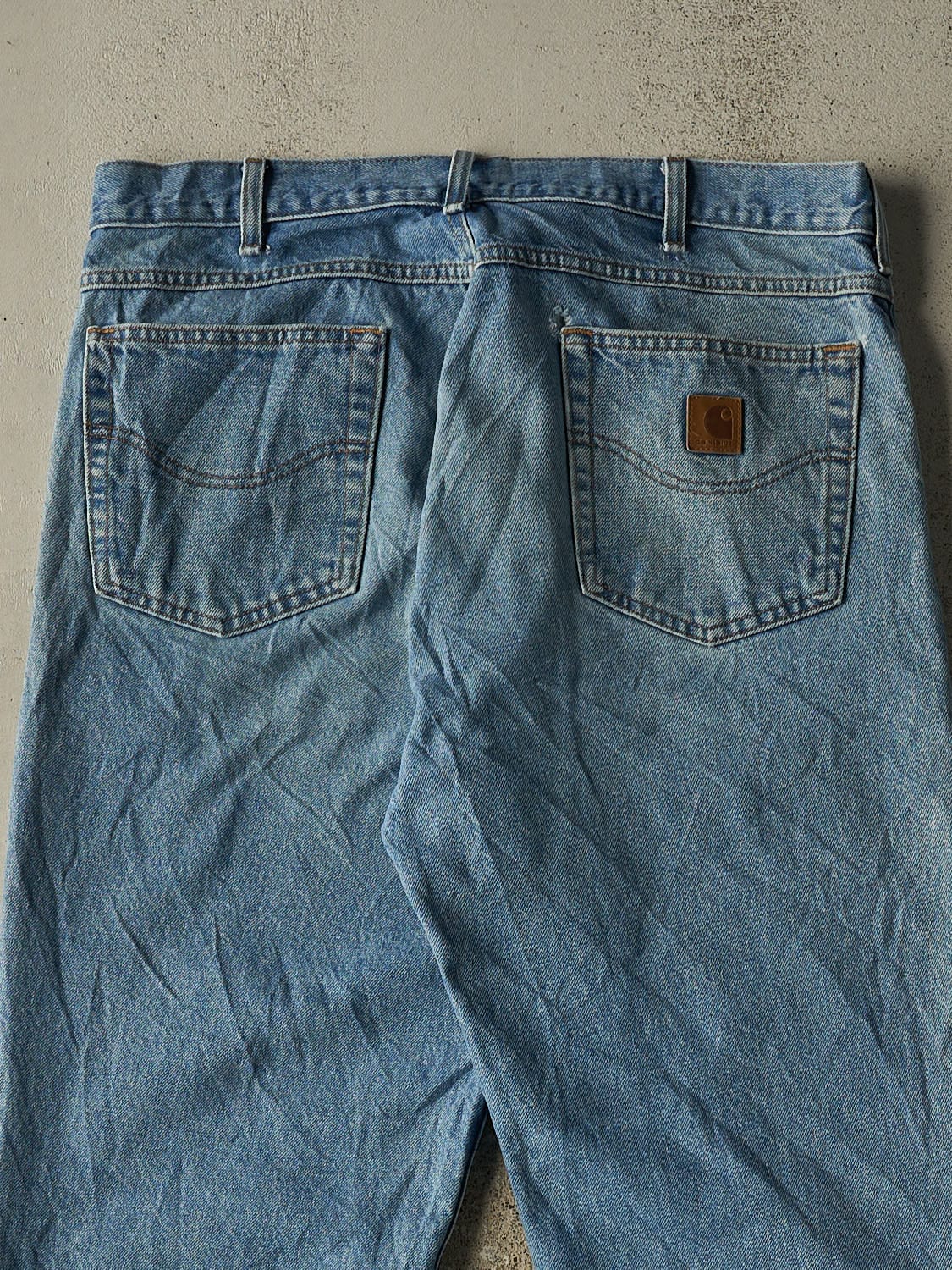 Vintage 90s Light Wash Carhartt Jeans (37x31.5)