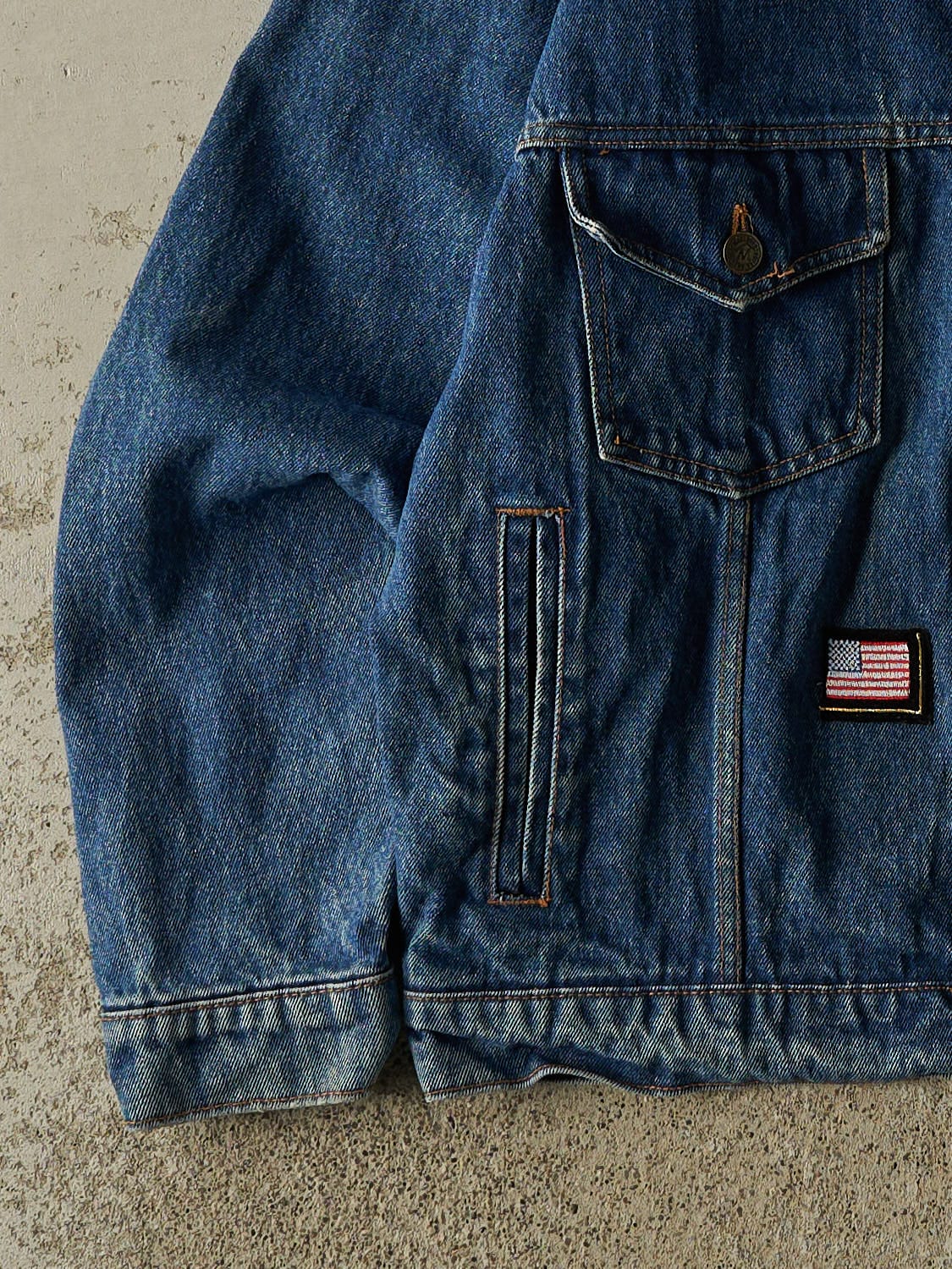 Vintage 90s Dark Wash Marlboro Denim Jacket (M/L)