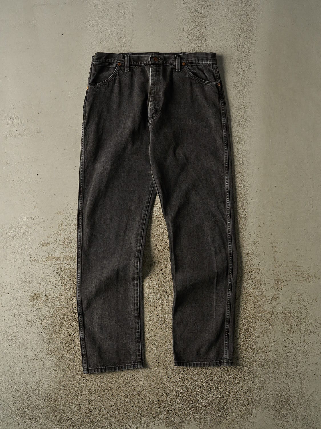 Vintage 90s Faded Black Wrangler Denim Pants (35x33)