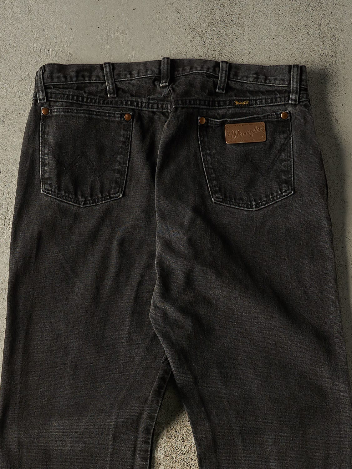 Vintage 90s Faded Black Wrangler Denim Pants (35x33)