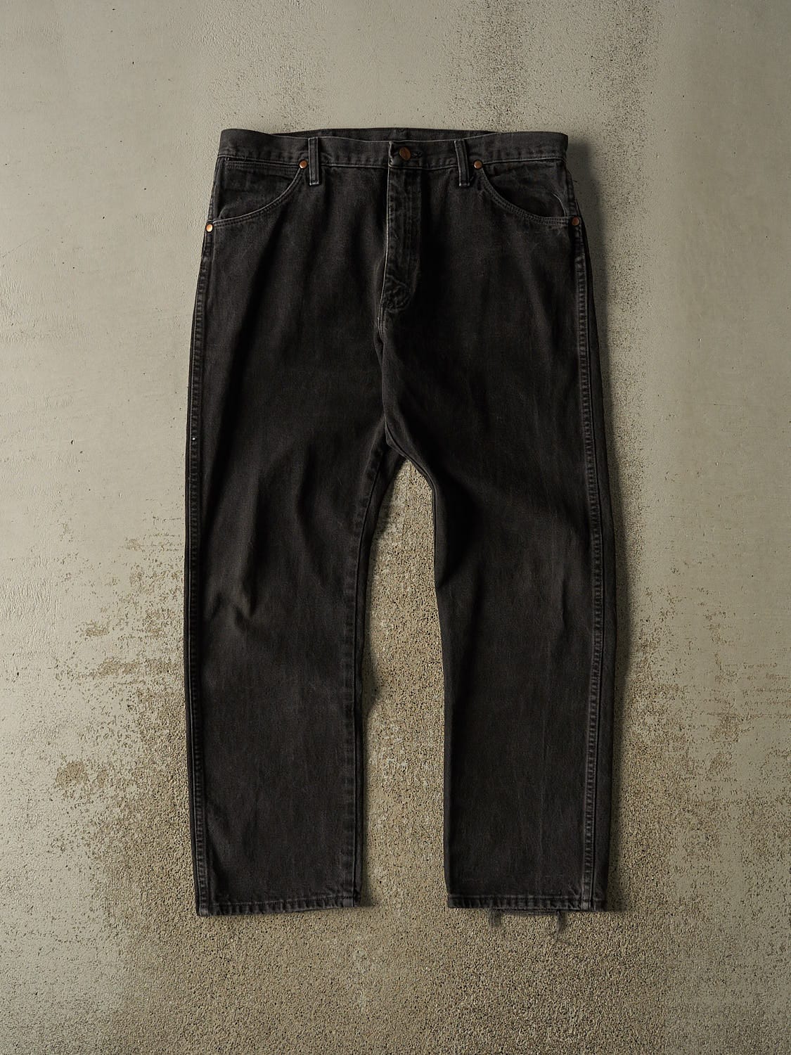Vintage 90s Faded Black Wrangler Denim Pants (36x29.5)
