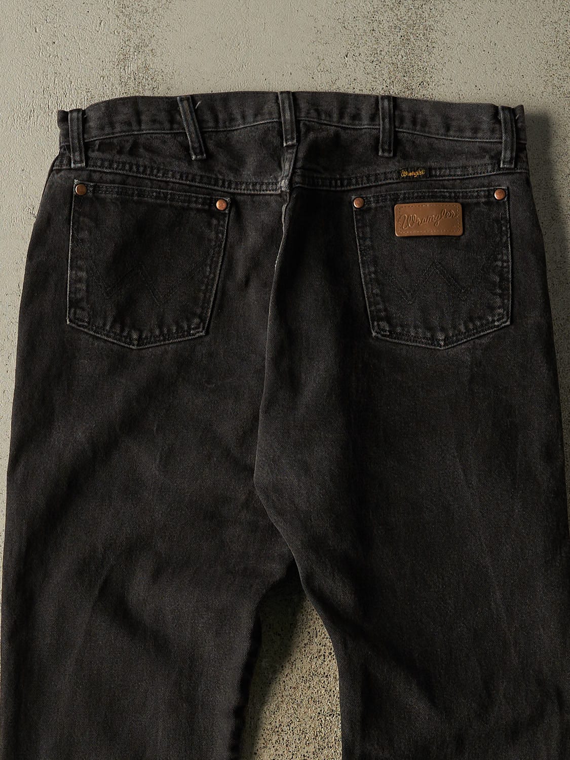 Vintage 90s Faded Black Wrangler Denim Pants (36x29.5)