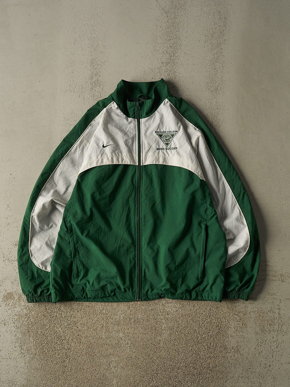 Vintage Y2K Green Nike x Felician College Soccer Track Jacket (XL/XXL)