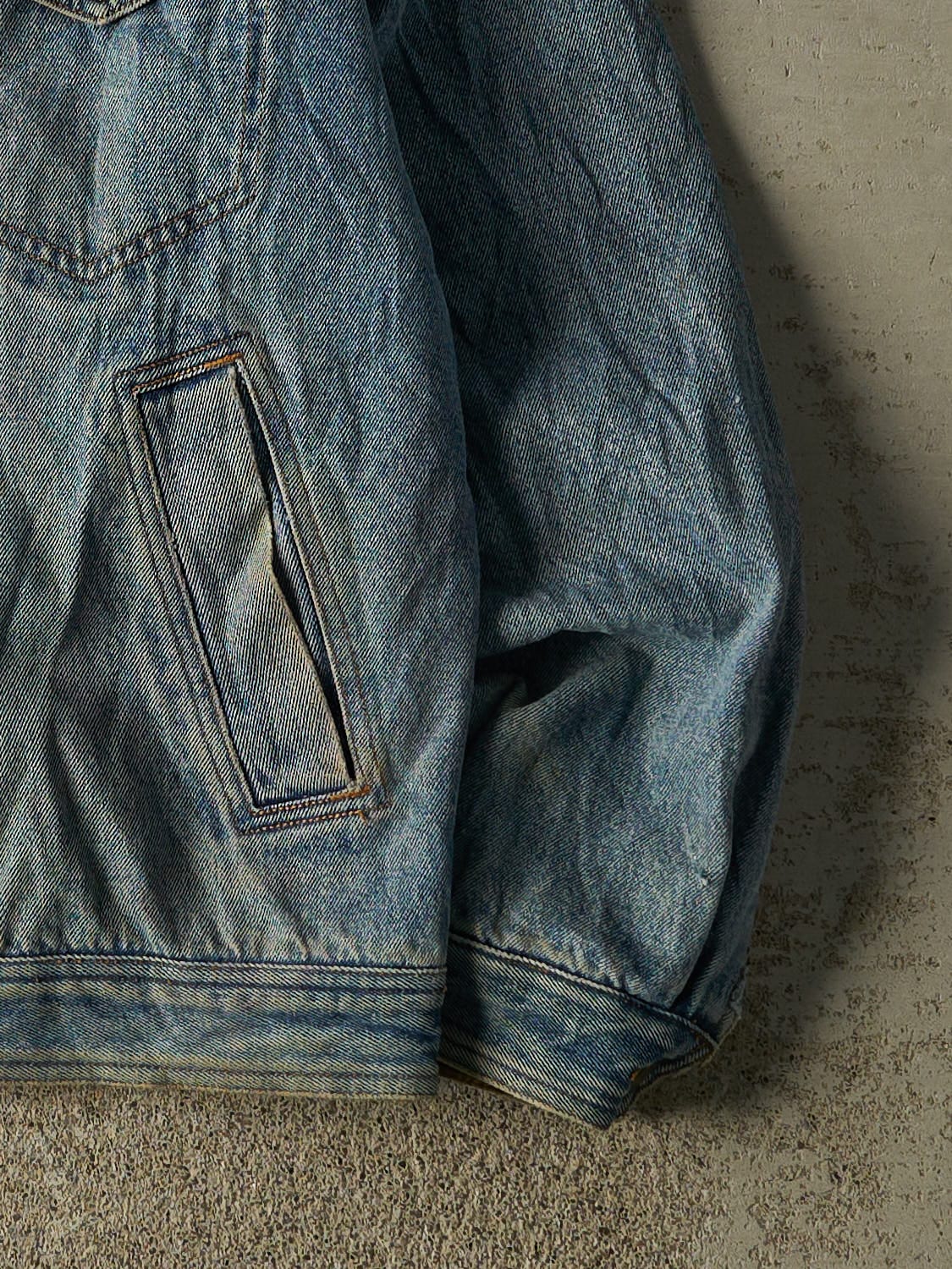 Vintage 90s RARE Light Wash Chaps Ralph Lauren Blanket Lined Denim Jacket (M/L)