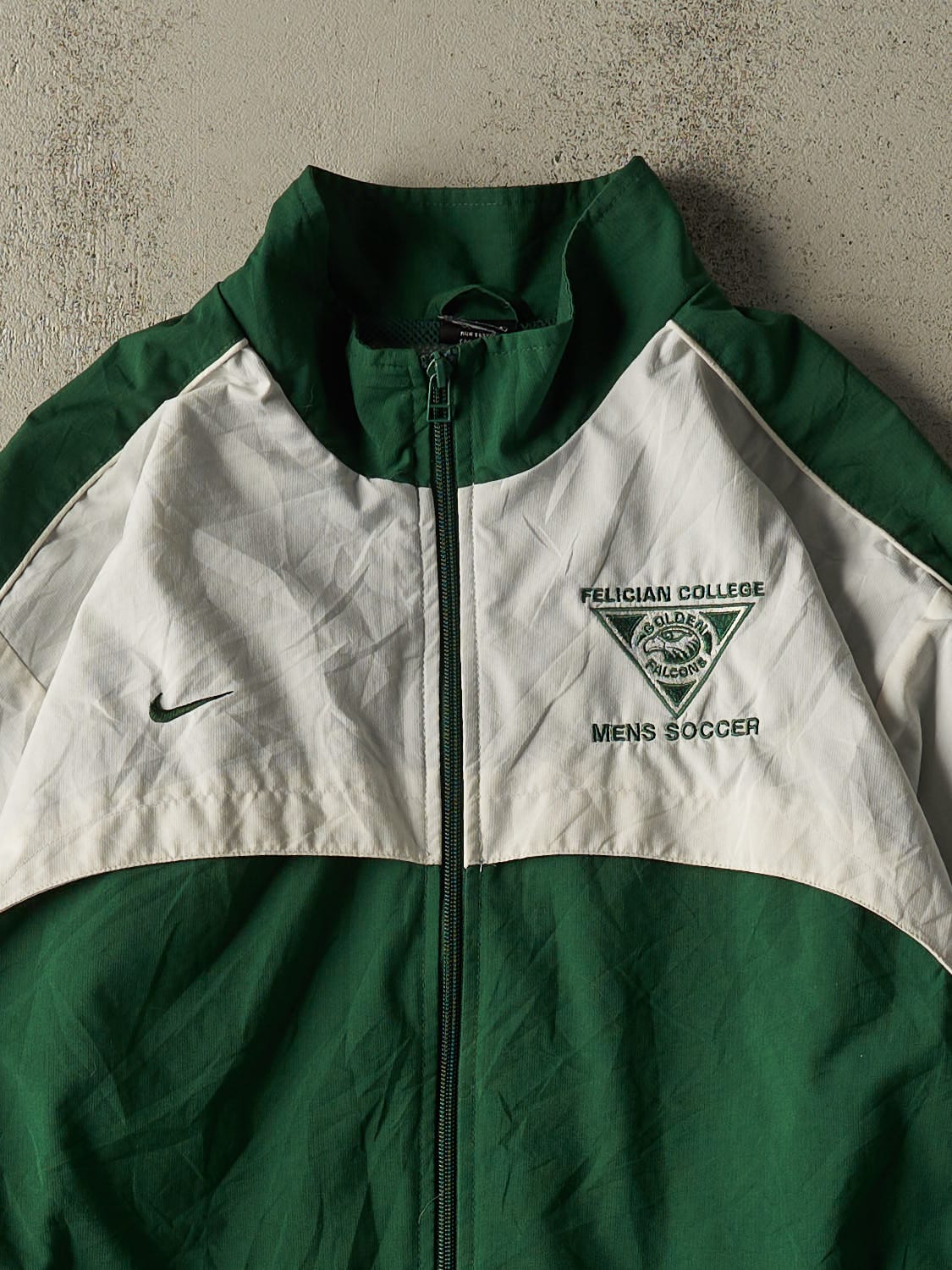 Vintage Y2K Green Nike x Felician College Soccer Track Jacket (XL/XXL)