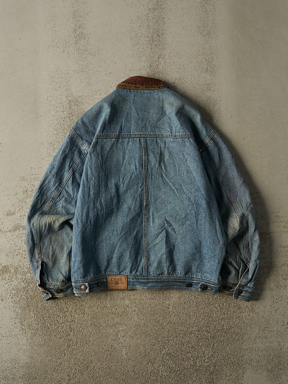 Vintage 90s RARE Light Wash Chaps Ralph Lauren Blanket Lined Denim Jacket (M/L)
