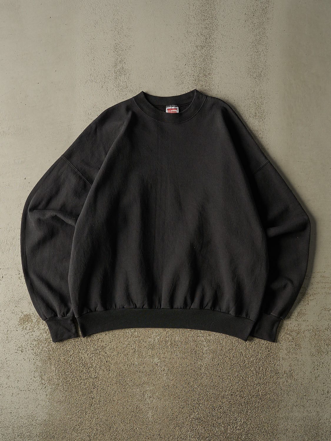 Vintage 90s Faded Black Blank Crewneck (XXL/XXXL)