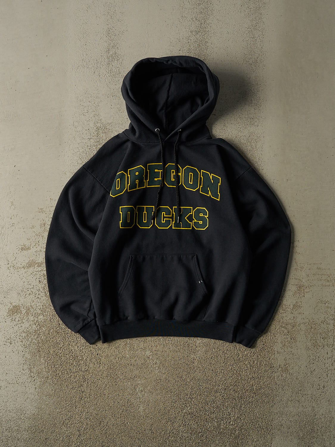 Vintage 90s Faded Black University of Oregon Ducks Hoodie (S/M)