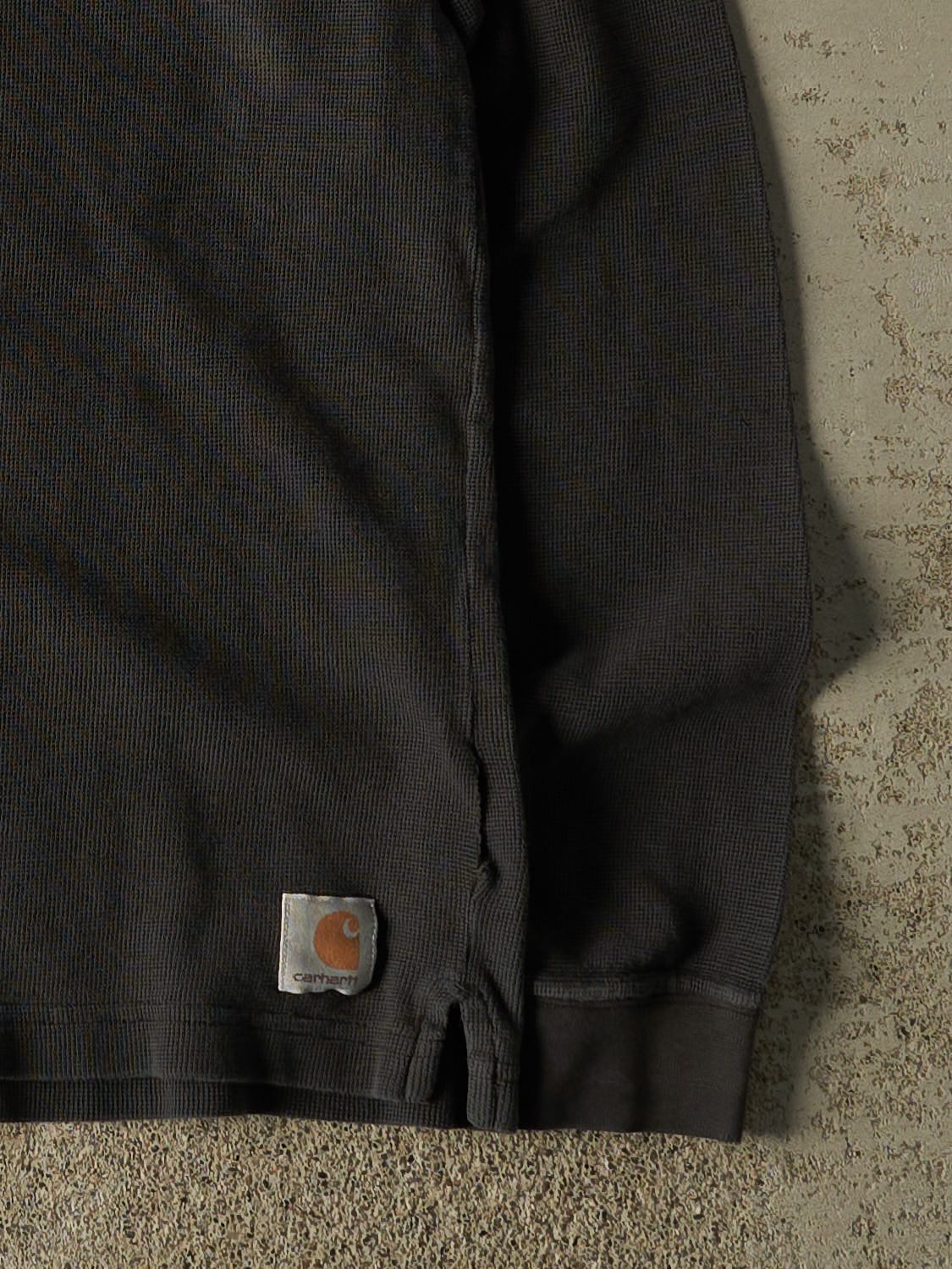 Vintage Y2K Faded Black Carhartt Thermal Long Sleeve (M/L)