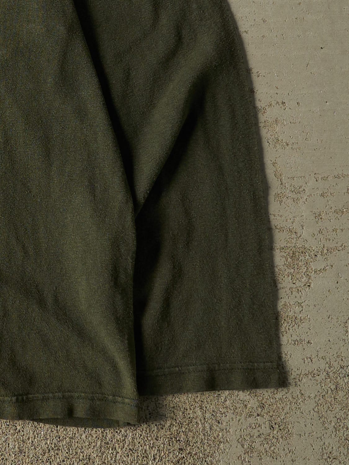 Vintage 90s Green Blank Long Sleeve (M/L)