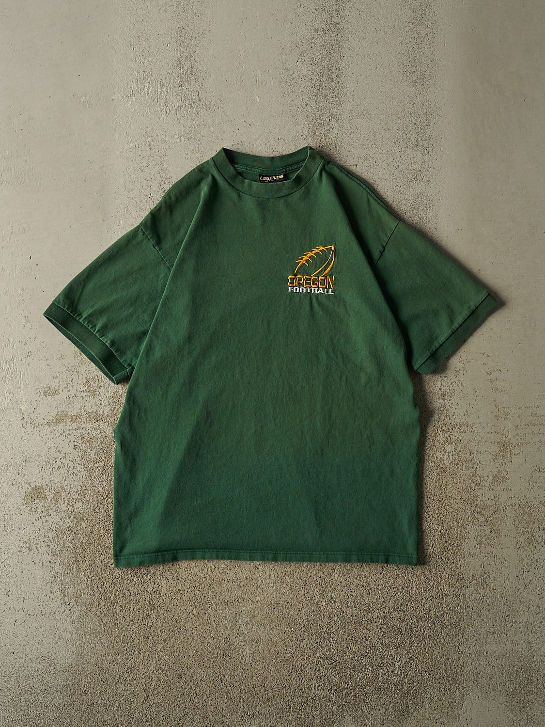 Vintage 90s Green Oregon Football Tee (XL)