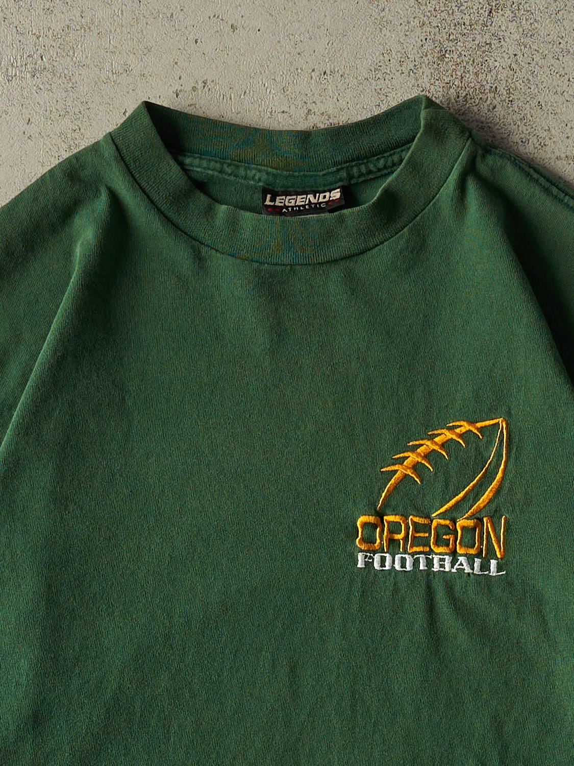Vintage 90s Green Oregon Football Tee (XL)