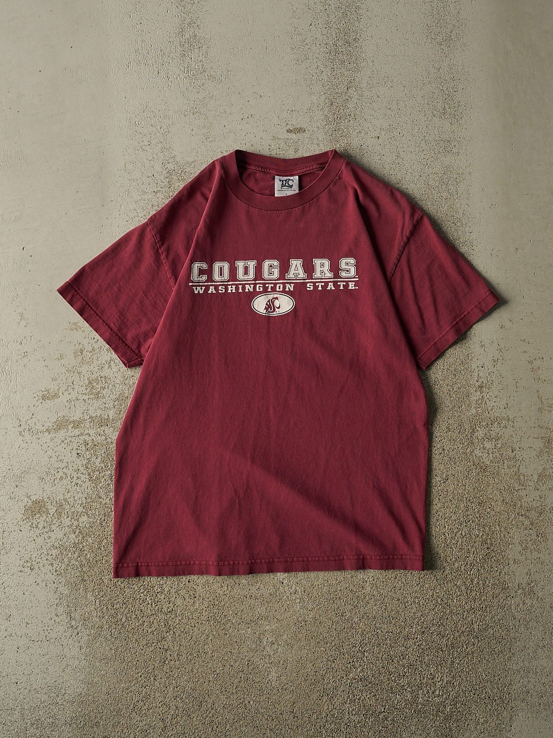 Vintage 90s Burgundy Washington State University Cougars Tee (M/L)