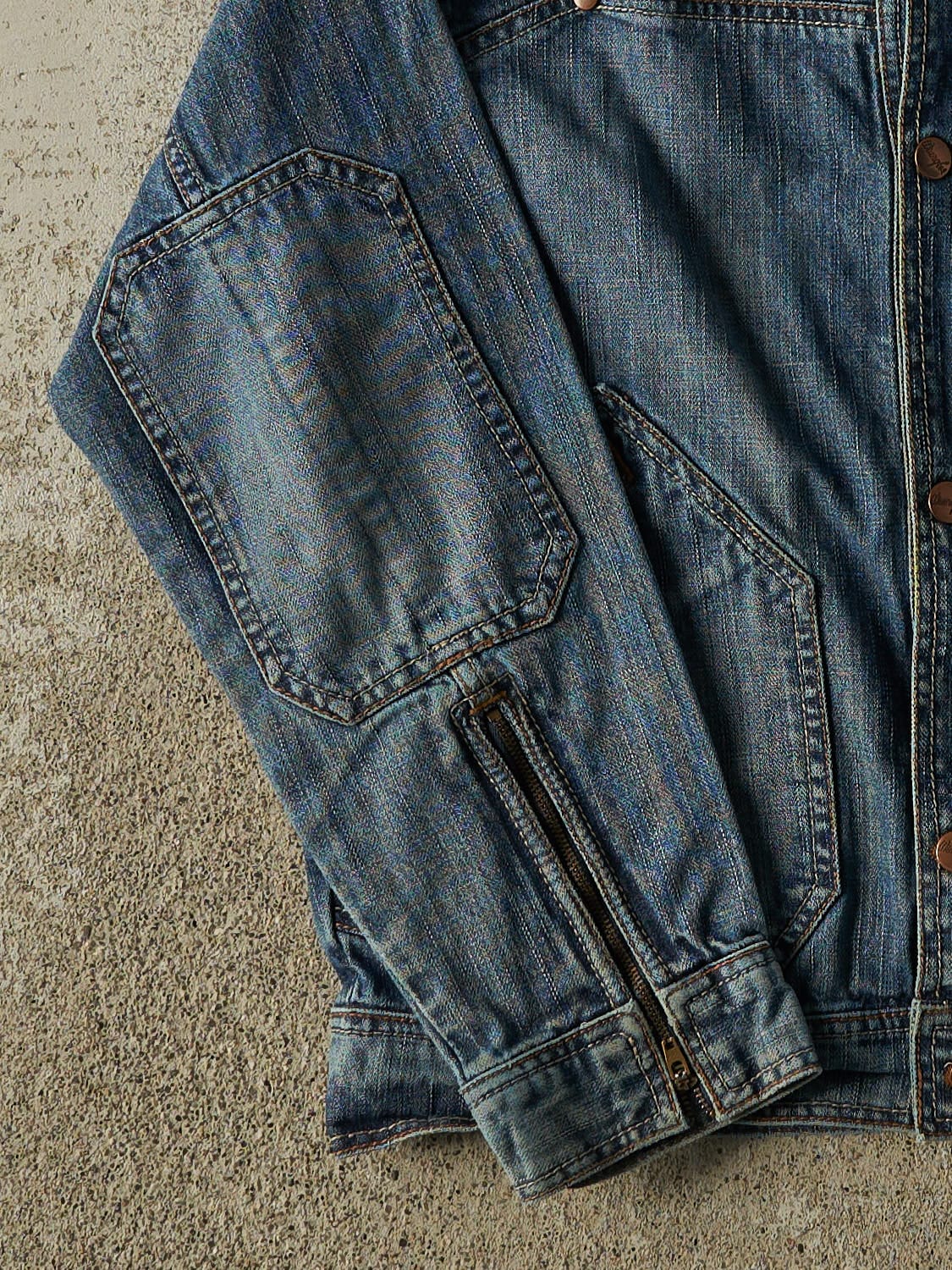 Vintage 90s Dark Wash Wrangler Denim Jacket (S)