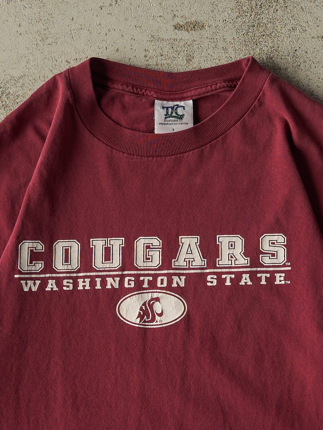 Vintage 90s Burgundy Washington State University Cougars Tee (M/L)
